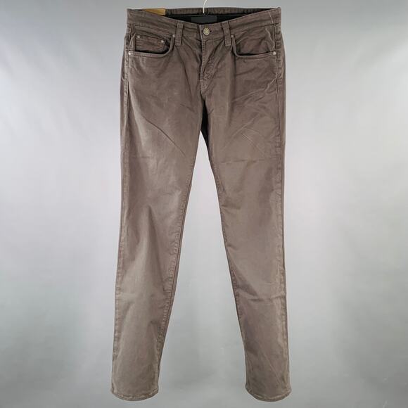 J BRAND Size 32 Grey Charcoal Twill Cotton Blend Straight Slim Jeans - Picture 1 of 7
